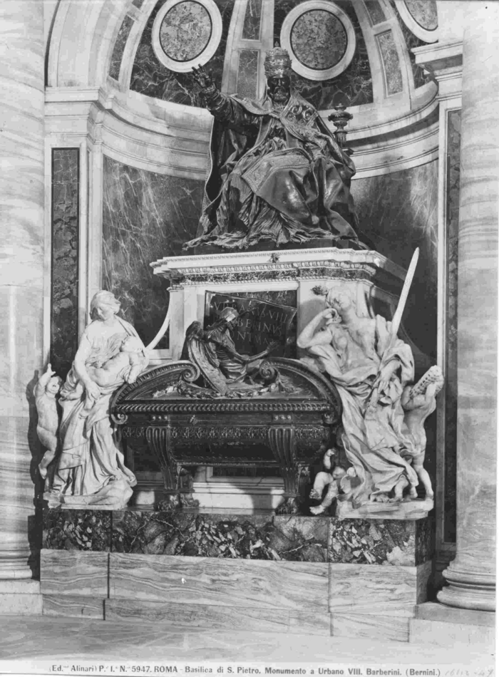 Roma - Basilica di S. Pietro. Monumento a Urbano VIII,  Barberini