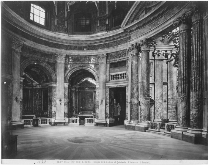 Roma - Chiesa di S. Andrea al Quirinale. L' Interno. (Bernini.)