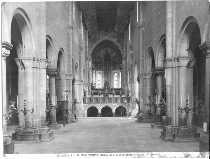 Verona - Basilica di S. Zeno Maggiore. L' interno (XI secolo)