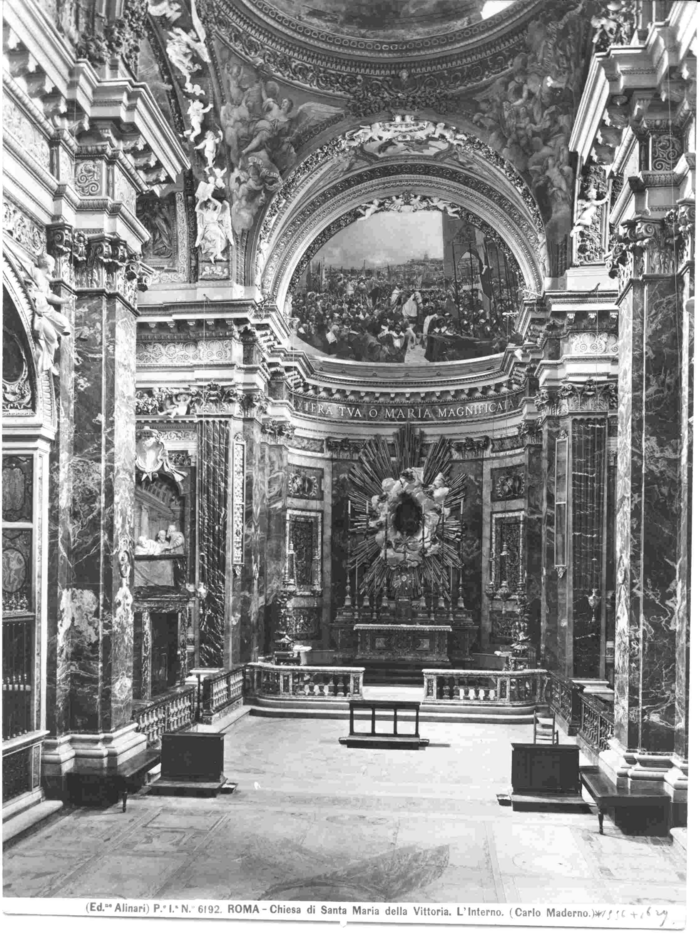 Roma - Chiesa di S. Maria della Vittoria. L' interno