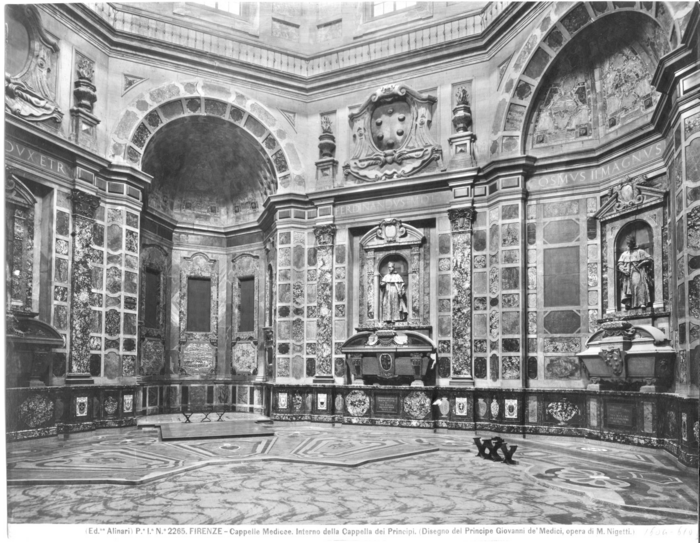 Firenze - Cappelle Medicee. Interno della Cappella dei Principi