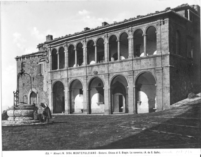 Montepulciano - Dintorni. Chiesa di S. Biagio. La canonica. (A. da S. Gallo).