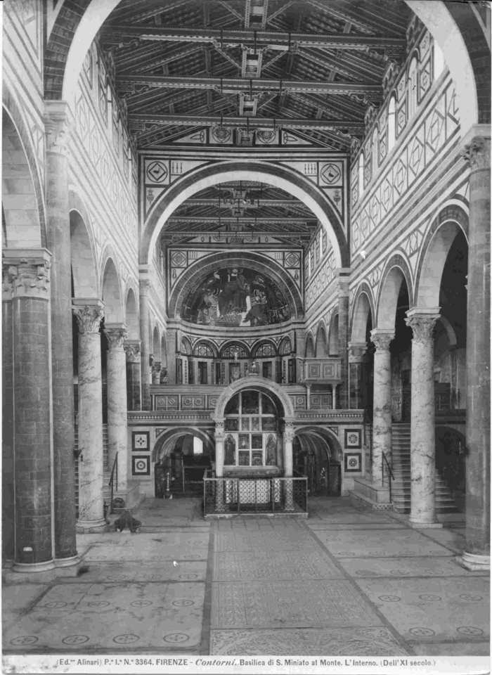 Firenze - Basilica di S. Miniato al Monte. L' Interno. (dell' XI secolo)