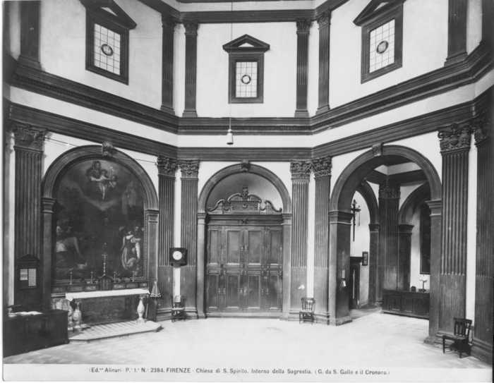 Firenze - Chiesa di S. Spirito. Interno della Sagrestia.