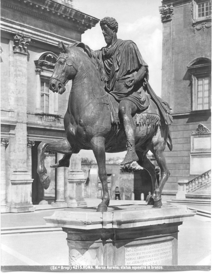 Roma. Marco Aurelio, statua equestre in bronzo