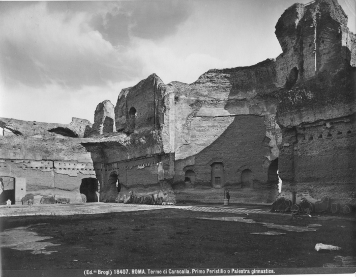 Roma - Terme di Caracalla. Primo Peristilio o Palestra ginnastica