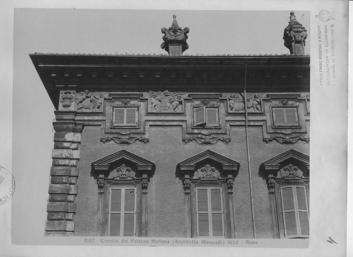 Cornice del Palazzo Madama (Architetto Marucelli) 1650 - Roma