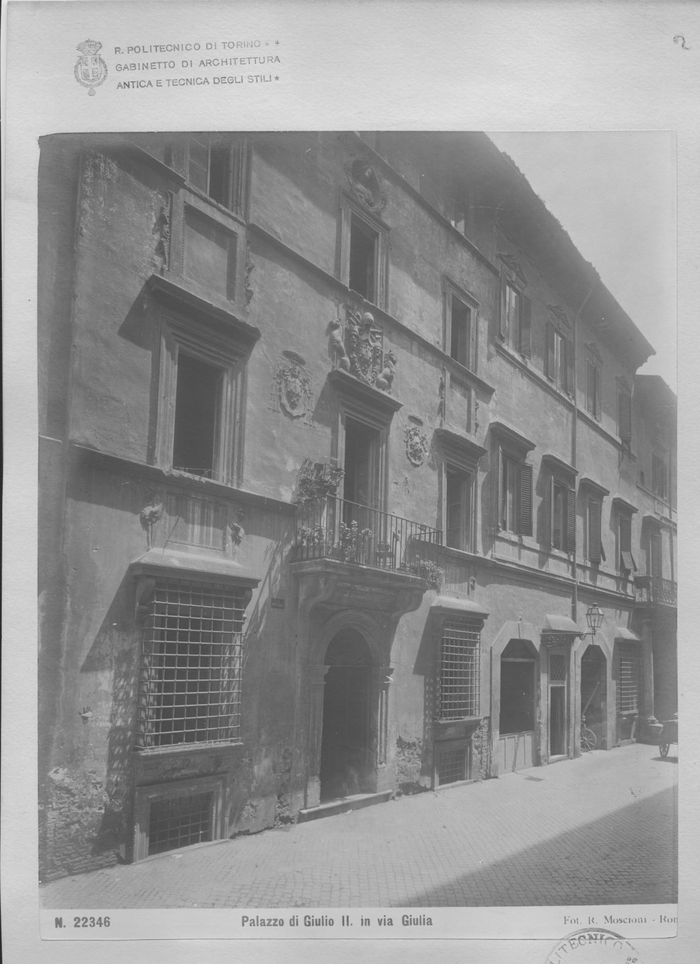 Palazzo di Giulio II. in via Giulia - Fot. R. Moscioni - Roma