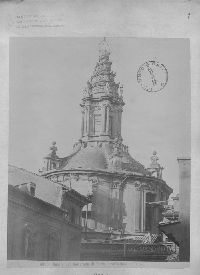 Cupola dell'Università di Roma, architettura di Borromini