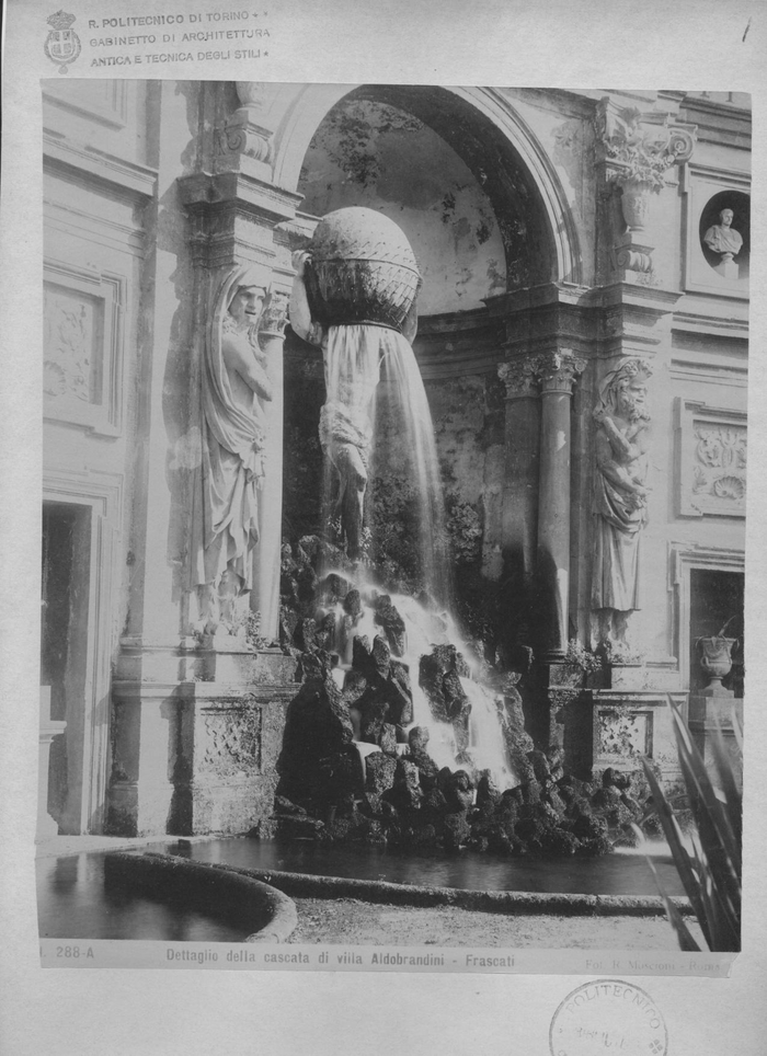 Dettaglio della cascata di villa Aldobrandini - Frascati