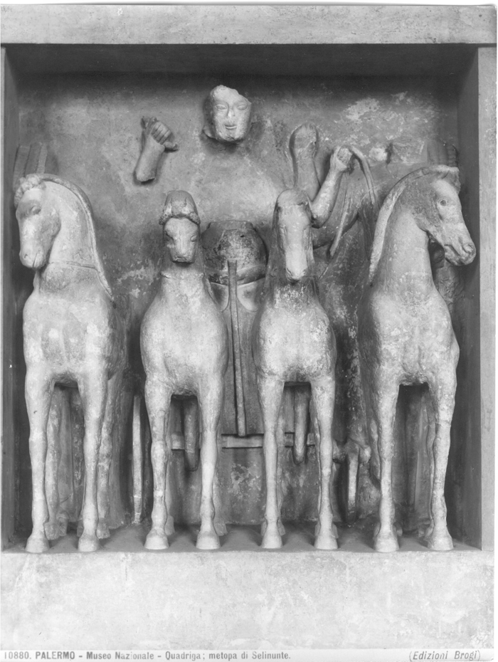 Palermo - Museo Nazionale - Quadriga; metopa di Selinunte