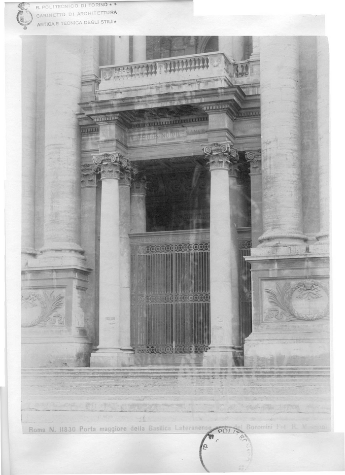 Porta maggiore della Basilica Lateranense, arch. del Boromini [sic]