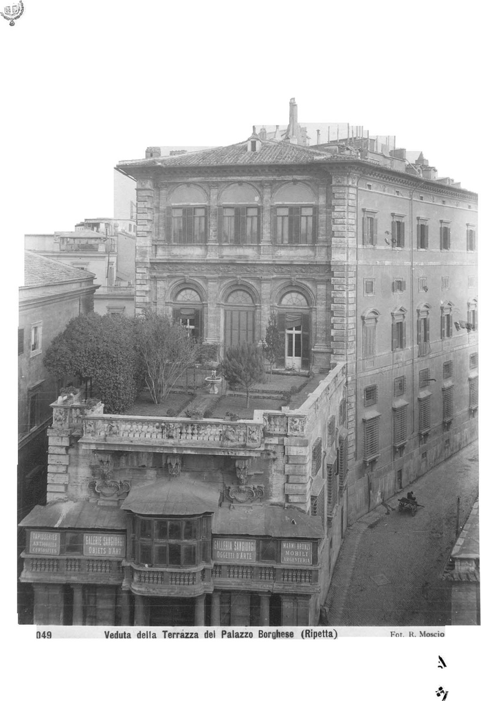 Veduta del Palazzo Borghese (Ripetta). Fot. R. Moscioni - ROMA