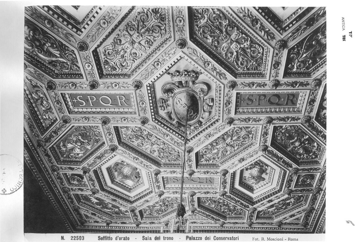 Soffitto d'orato - Sala del trono - Palazzo dei Conservatori