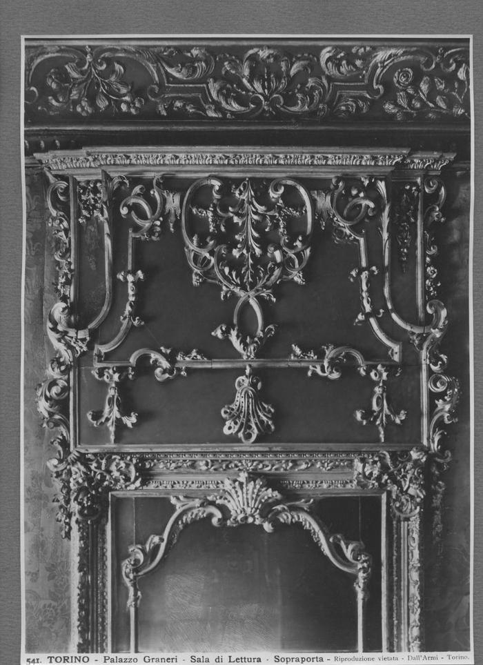 TORINO. Palazzo Graneri - Sala di Lettura - Sopraporta