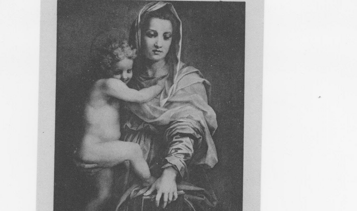 Dettaglio della Madonna delle Arpie (Andrea del Sarto)   -  (Firenze - Galleria Uffizi)