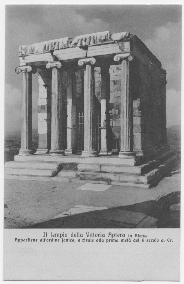 Il tempio della Vittoria Aptera in Atene.