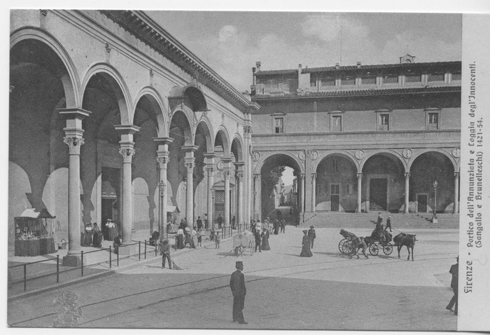 Firenze - Portico dell'Annunziata e Loggia degli Innocenti (Sangallo e Brunelleschi)