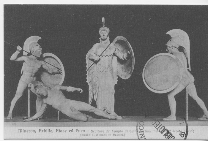 Minerva, Achille, Aiace ed Enea - (Sculture del tempio di Egina) [Museo di Monaco in Baviera]