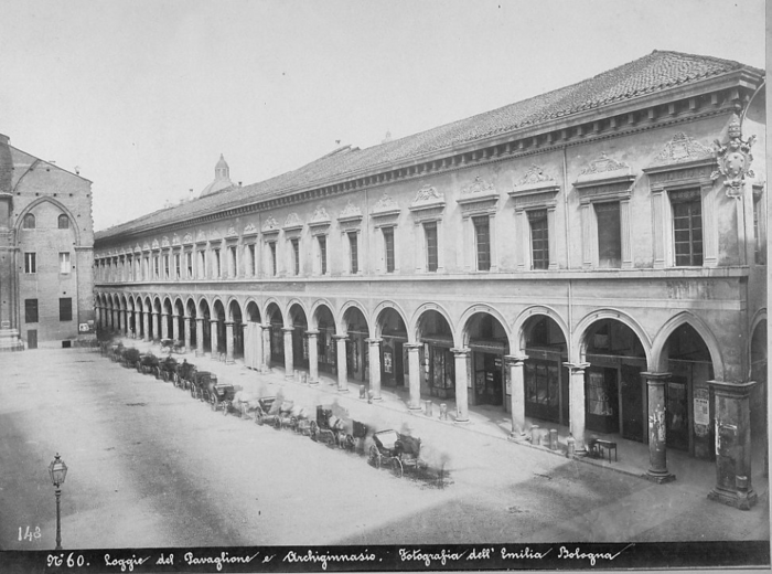 Bologna - Loggia del Pavaglione e Archiginnasio.