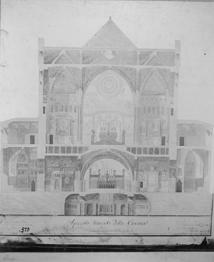 [Assisi - Basilica di San Francesco] - Spaccato traverso della crociera