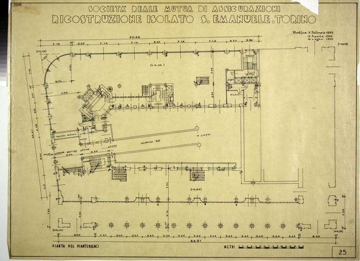 RICOSTRUZIONE DELL'ISOLATO DI S. EMANUELE - PROGETTO A , pianta piano terra