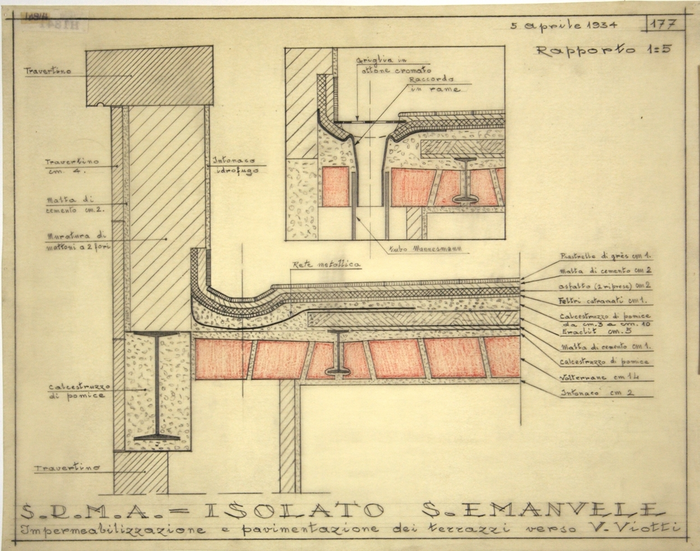 RECUPERO ISOLATO S. EMANUELE- PROGETTO A , impermeabilizzazione e pavimentazione terrazze su Via Viotti