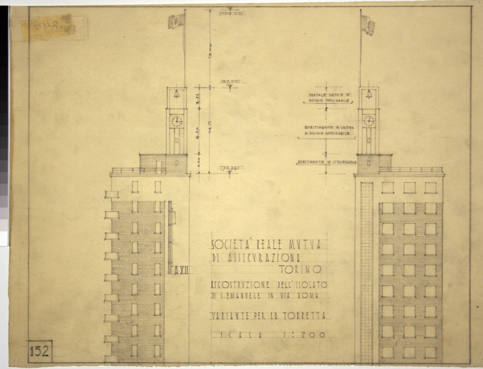 RICOSTRUZIONE DELL'ISOLATO DI S. EMANUELE - PROGETTO A , variante per la torretta