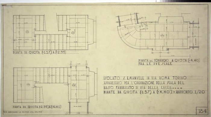 RECUPERO ISOLATO S. EMANUELE- PROGETTO A , scala Via Caccia