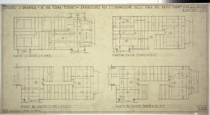 RECUPERO ISOLATO S. EMANUELE- PROGETTO A , scala del basso fabbricat di Via Caccia