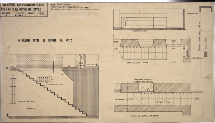 I.N.A. Istituto Naz. Assicurazioni Vercelli/Progetto n. 138, Scala di accesso alle cantine dal cortile