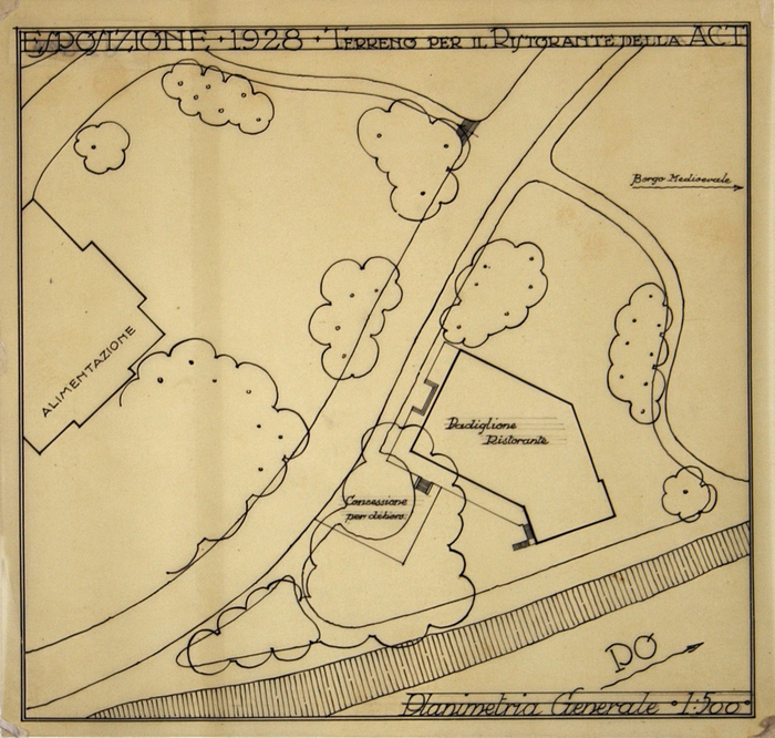 ESPOSIZIONE 1928 - TERRENO PER IL RISTORANTE DELLA ACT, Planimetria Generale