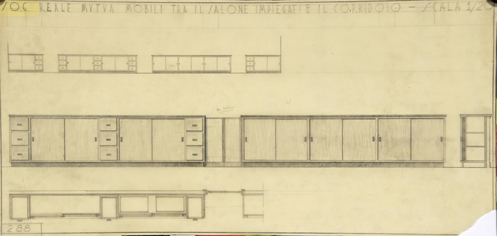 SOC. REALE MUTUA MOBILI TRA SALONE IMPIEGATE E CORRIDOIO