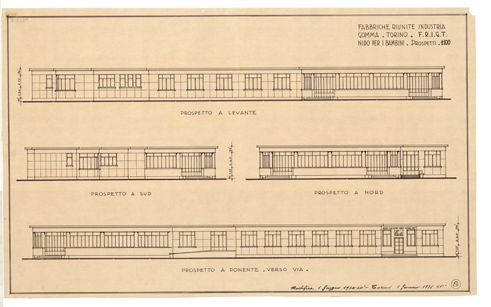FABBRICHE RIUNITE INDUSTRIA/GOMMA TORINO - F.R.I.G.T./NIDO PER I BAMBINI, Prospetti