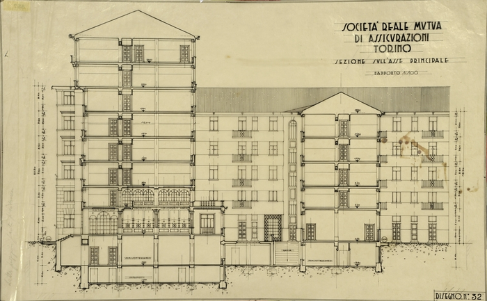 SOCIETA' REALE MUTUA/DI ASSICURAZIONI/TORINO, Sezione sull' asse principale