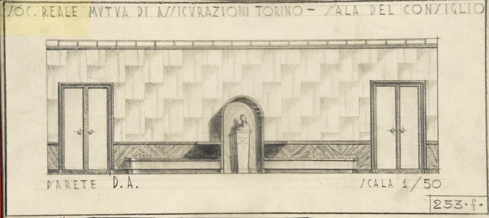 SOC. REALE MUTUA DI ASSICURAZIONI TORINO - SALA DEL CONSIGLIO, Parete D.A.