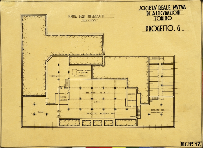 SOCIETA' REALE MUTUA/DI ASSICURAZIONI/TORINO/PROGETTO G, Pianta degli Infernotti
