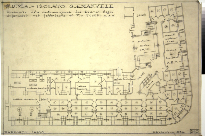 ISOLATO/S. EMANUELE , variante alla sistemazione del piano degli infernotti nel fabbricato di Via Viotti