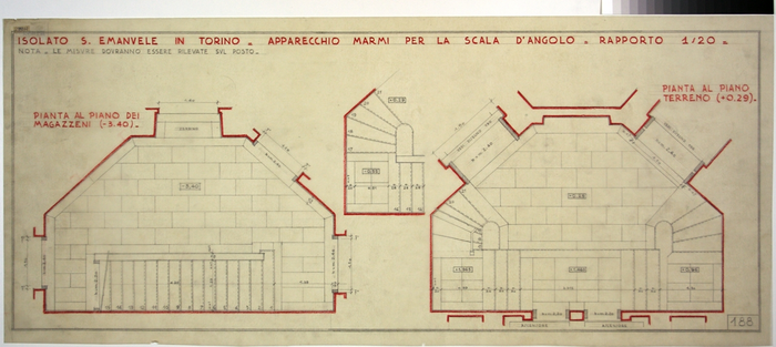 Apparechio marmi per la scala d'angolo