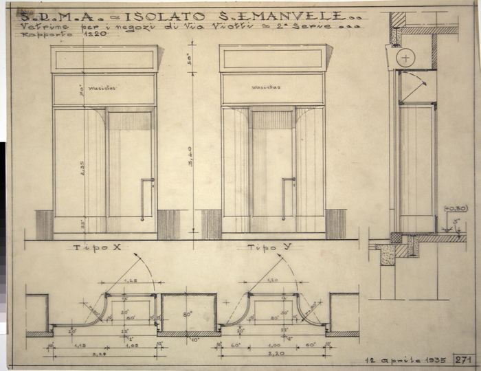 ISOLATO/S. EMANUELE , vetrine per i negozi di Via Viotti, seconda serie