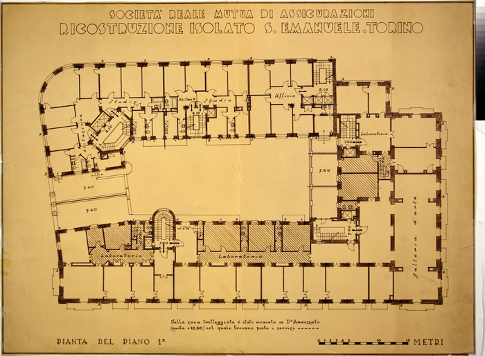 ISOLATO S. EMANUELE A TORINO , pianta del piano primo