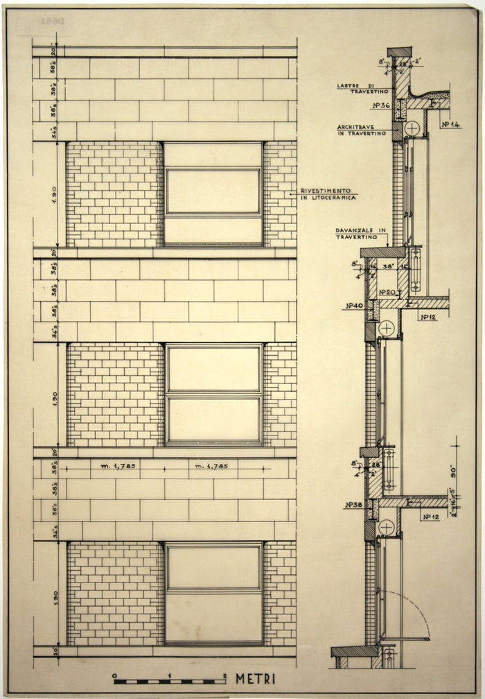 Prospetto e sezione facciata
