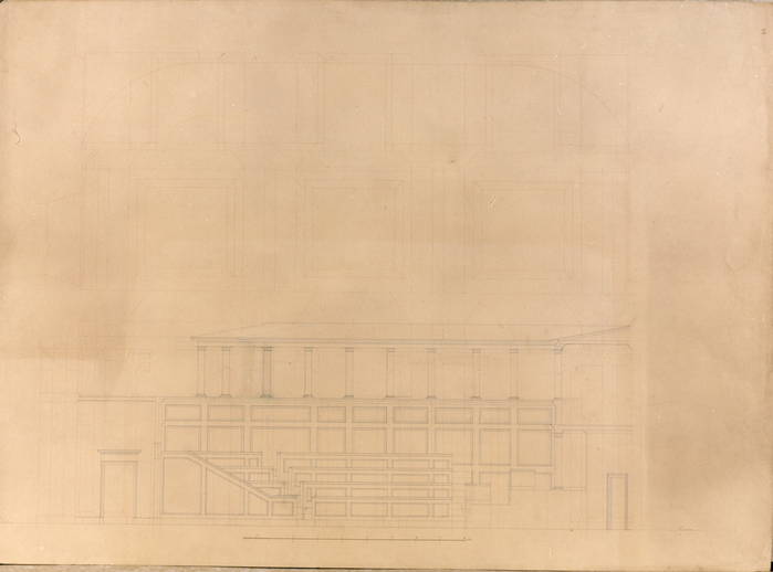 Melano Ernst, Palazzo Madama, progetto per l'aula del Senato Subalpino, sezione