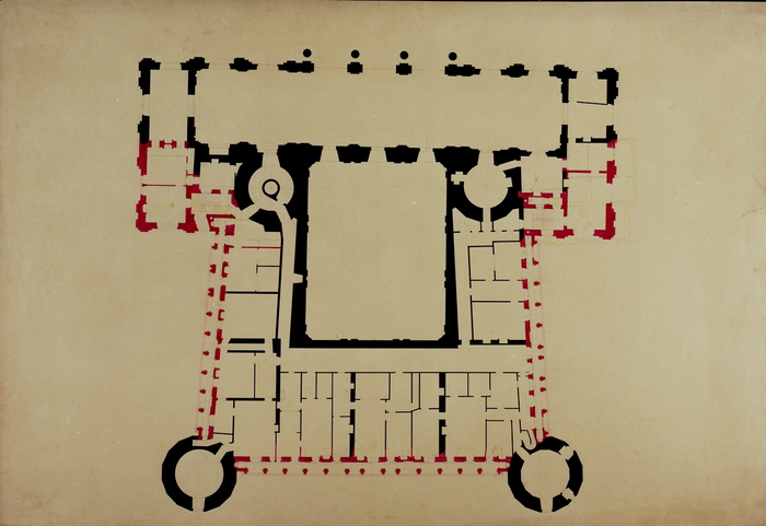 Melano Ernst, Palazzo Madama, pianta del piano secondo