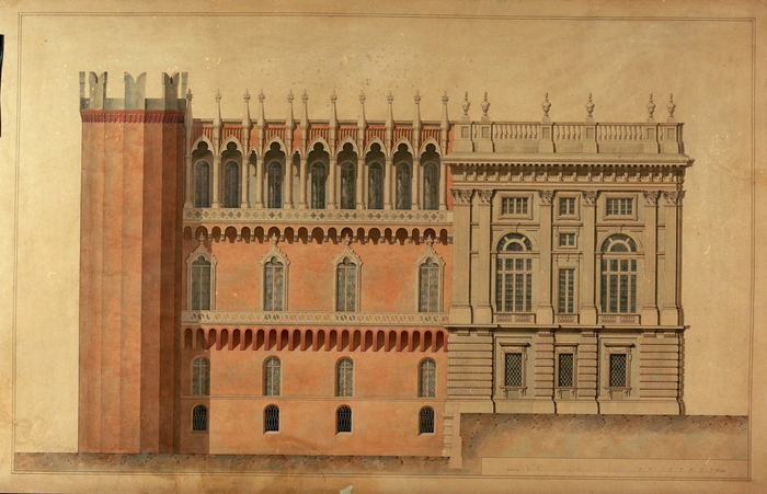 Melano Ernst, Palazzo Madama, prospetto Nord