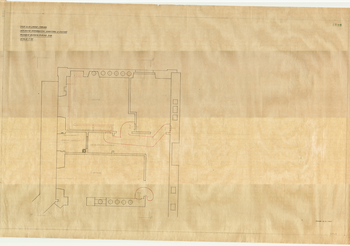 Lange, CASA SIGNORILE DA PIGIONE - PROPRIETA' G. e M. LANGE - Torino, CASA G. e M. LANGE - TORINO / IMPIANTO APPARECCHI SANITARI E CUCINE / ALLOGGIO QUARTO PIANO SUD, 1822, 16 Febbraio 1921