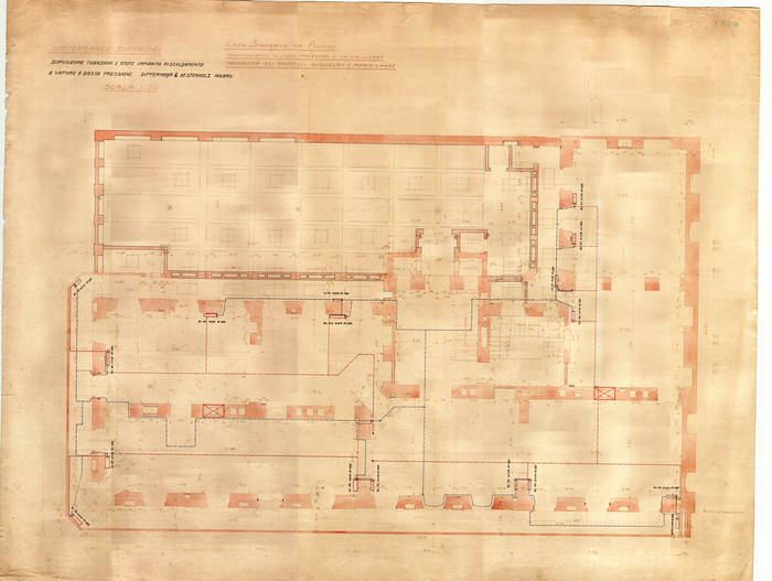 Lange, CASA SIGNORILE DA PIGIONE - PROPRIETA' G. e M. LANGE - Torino, CASA SIGNORILE DA PIGIONE / FRONTEGGIANTE IL CORSO PALESTRO E LA VIA JUVARA / PROPRIETA' DEI FRATELLI GUGLIELMO E MARIO LANGE, 1899, 25 Aprile 1910