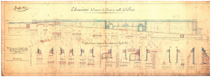 Mosca, famiglia (ex DICAS), Elevazione del muro di Quai a valle del Ponte, 1839