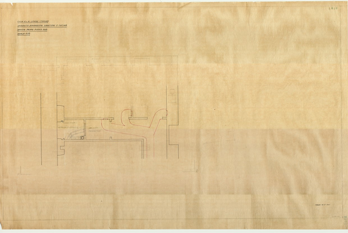 Lange, CASA SIGNORILE DA PIGIONE - PROPRIETA' G. e M. LANGE - Torino, CASA G. e M. LANGE - TORINO / IMPIANTI APPARECCHI SANITARI E CUCINE / ALLOGGIO PRIMO PIANO SUD, 1816, 16 Febbraio 1921