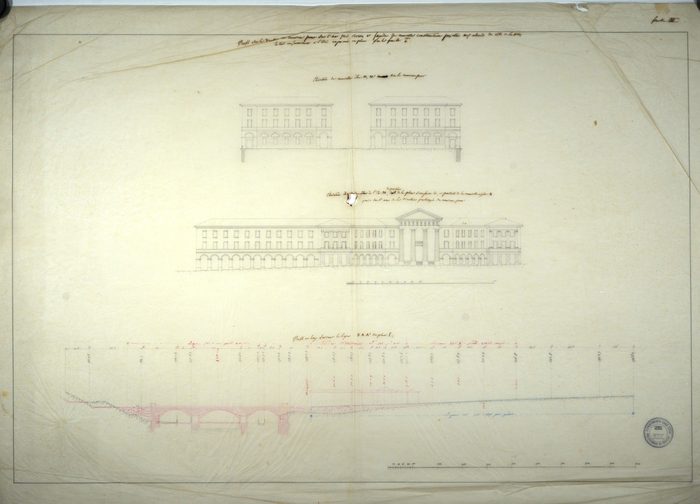 Mosca, famiglia (ex DICAS), Ponte sull' Aar a Berna, Profil  sur la direction du nouveau pont sur l' Aar pres Berne et facades des nouvelles costructions  projectèes aux bords du cotè de la Ville.